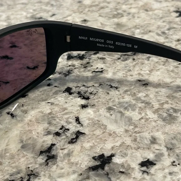 Local Kine black frames w MauiGreen mirror lenses (glass)
